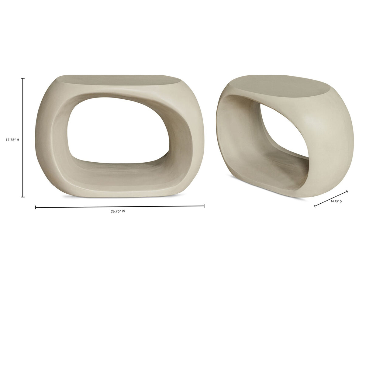   Modern European furniture - Carved Concrete Indoor/Outdoor Stool - www.oroa.com | Oroa.com