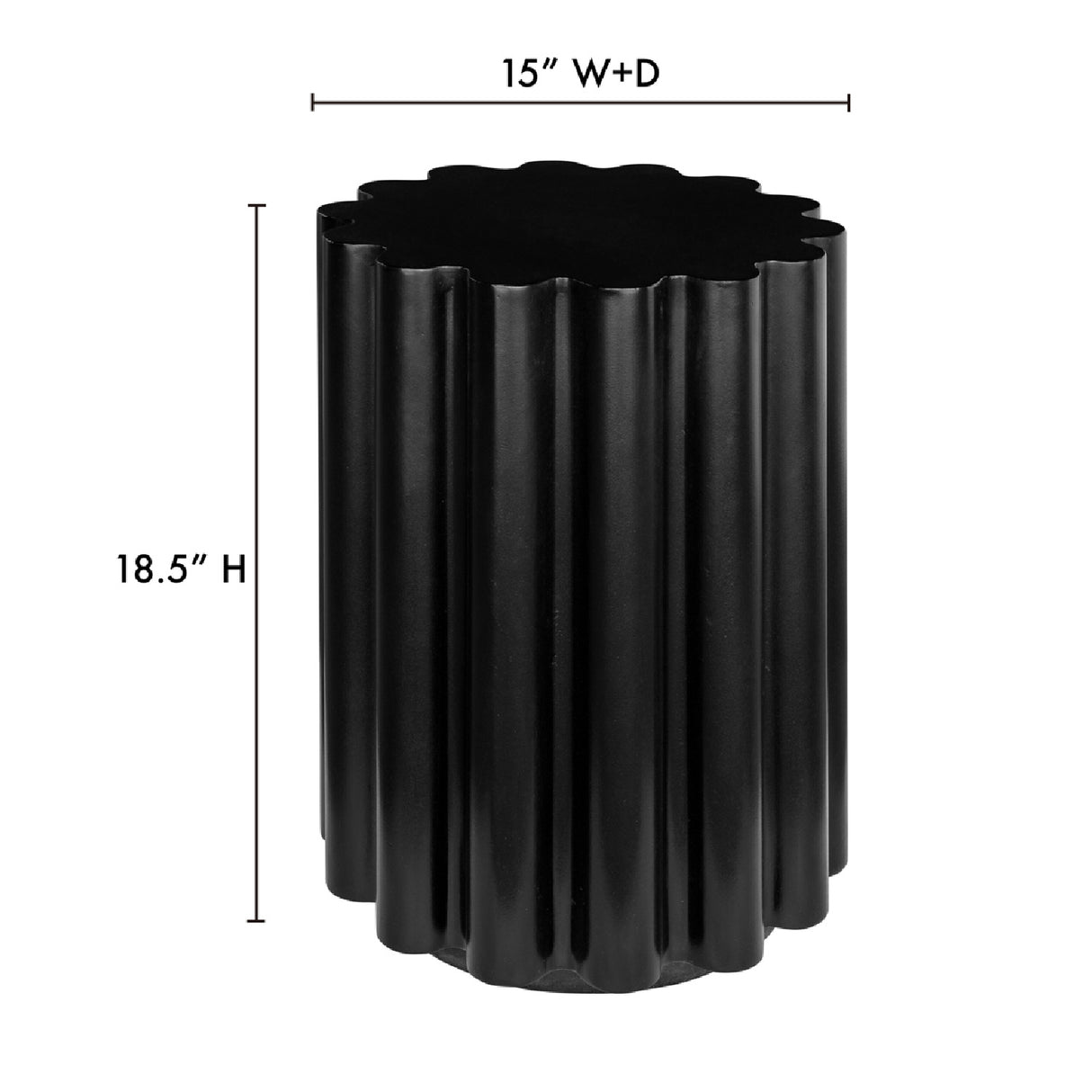   Modern European furniture - Scalloped Indoor/Outdoor Accent Table - www.oroa.com | Oroa.com