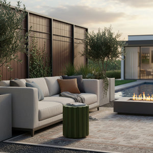   Modern European furniture - Scalloped Indoor/Outdoor Accent Table - www.oroa.com | Oroa.com