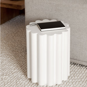   Modern European furniture - Scalloped Indoor/Outdoor Accent Table - www.oroa.com | Oroa.com