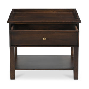   Modern European furniture - Brown Mango Wood Nightstand - www.oroa.com | Oroa.com