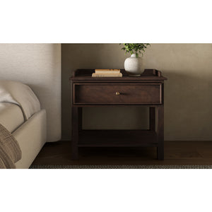   Modern European furniture - Brown Mango Wood Nightstand - www.oroa.com | Oroa.com