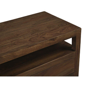  Modern European furniture - Brown Wooden 2-Drawer Nightstand - www.oroa.com | Oroa.com