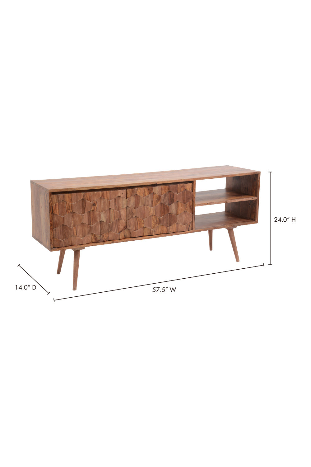   Modern European furniture - Natural Sheesham Media Cabinet - www.oroa.com | Oroa.com