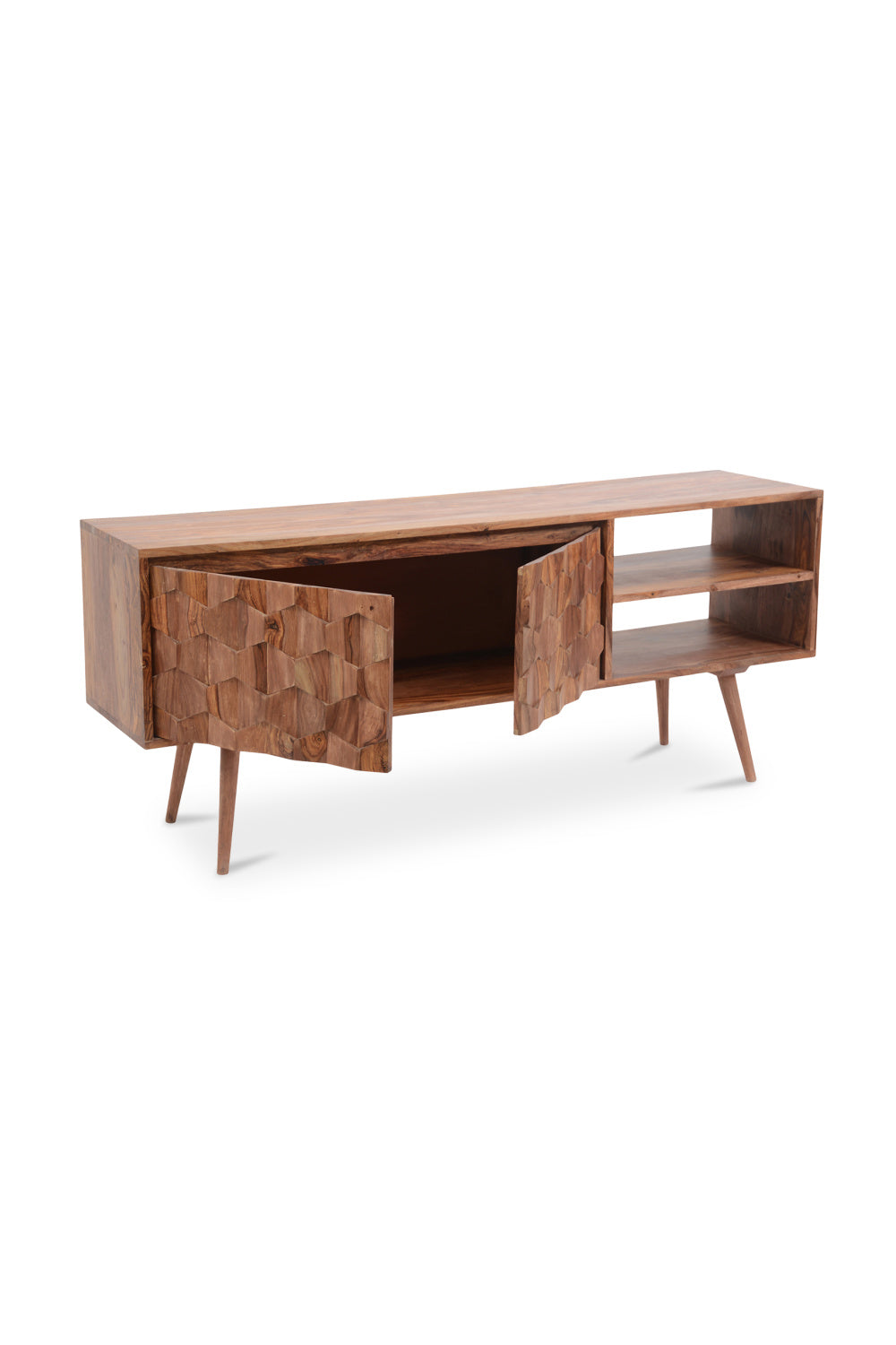   Modern European furniture - Natural Sheesham Media Cabinet - www.oroa.com | Oroa.com