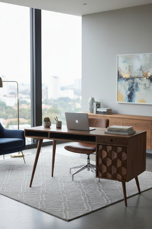   Modern European furniture - Sheesham Wood 2-Drawer Desk - www.oroa.com | Oroa.com