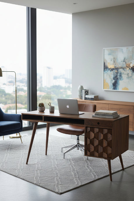   Modern European furniture - Sheesham Wood 2-Drawer Desk - www.oroa.com | Oroa.com