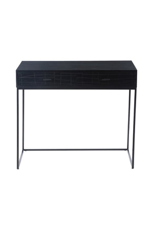   Modern European furniture - Patterned Solid Acacia 2-Drawer Desk - www.oroa.com | Oroa.com