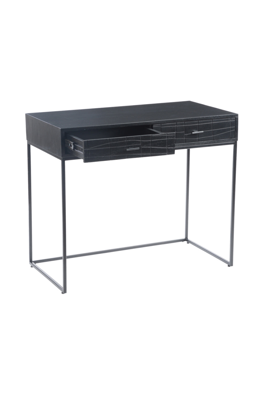   Modern European furniture - Patterned Solid Acacia 2-Drawer Desk - www.oroa.com | Oroa.com