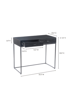   Modern European furniture - Patterned Solid Acacia 2-Drawer Desk - www.oroa.com | Oroa.com