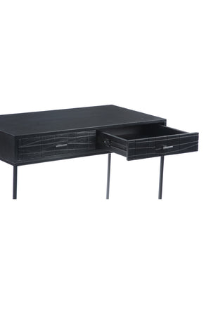   Modern European furniture - Patterned Solid Acacia 2-Drawer Desk - www.oroa.com | Oroa.com
