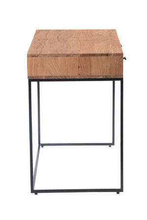   Modern European furniture - Patterned Solid Acacia 2-Drawer Desk - www.oroa.com | Oroa.com
