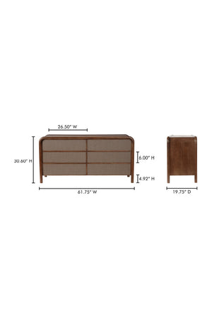   Tatami Mat 6-Drawer Dresser | Oroa.com