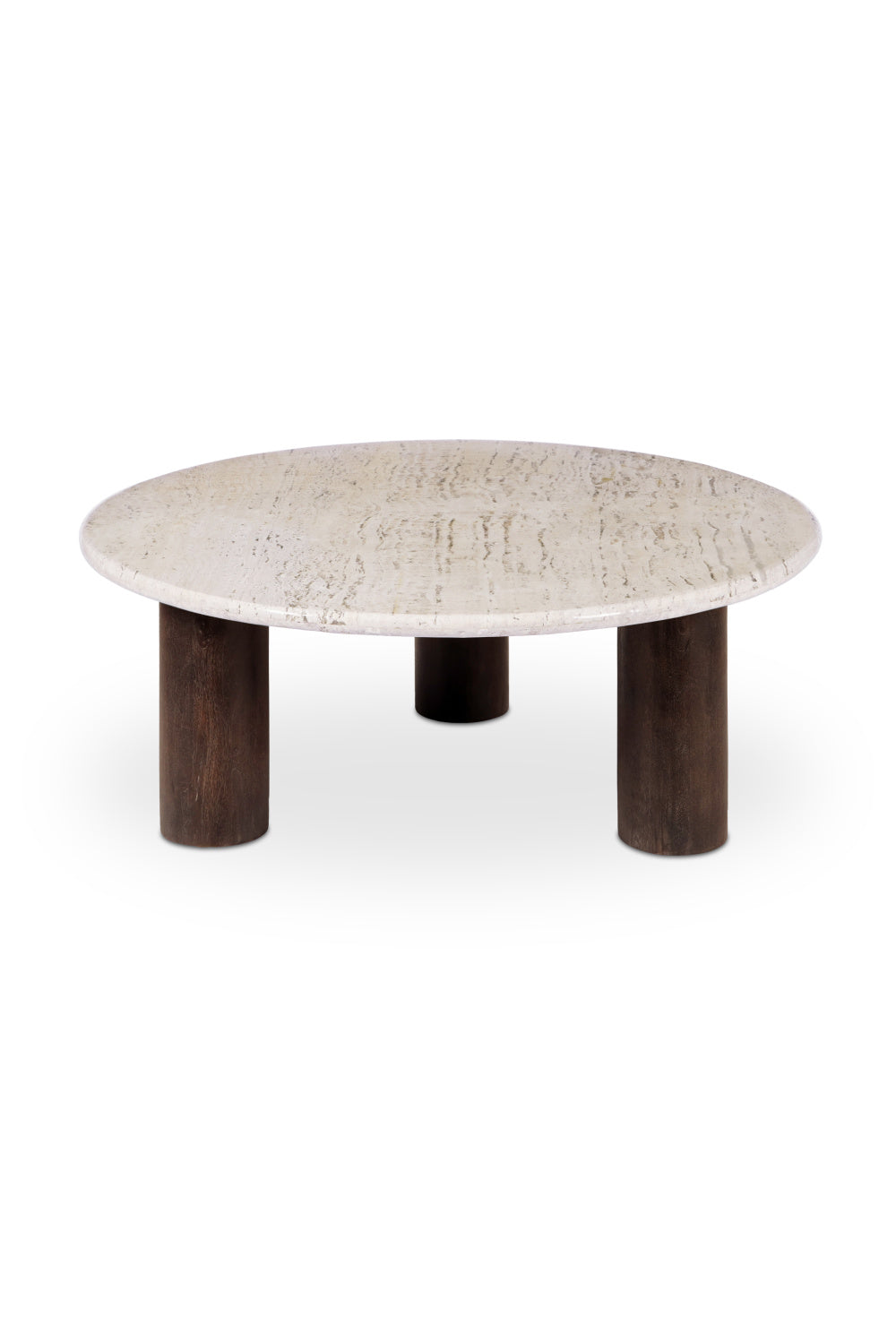   Modern European furniture - Beige Travertine Round Coffee Table - www.oroa.com | Oroa.com