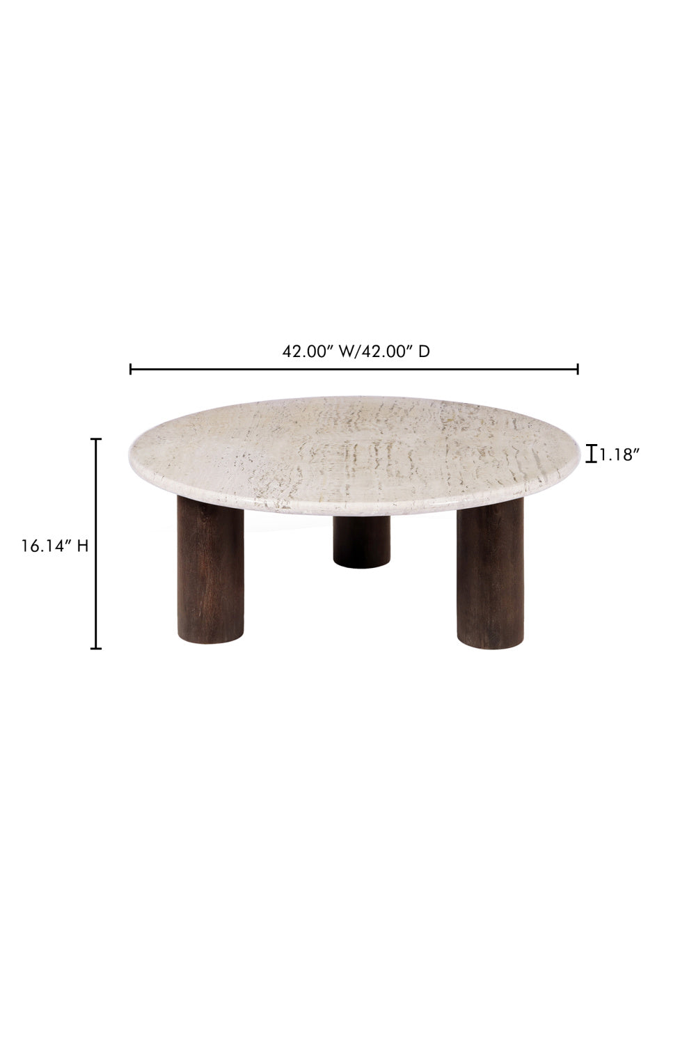   Modern European furniture - Beige Travertine Round Coffee Table - www.oroa.com | Oroa.com