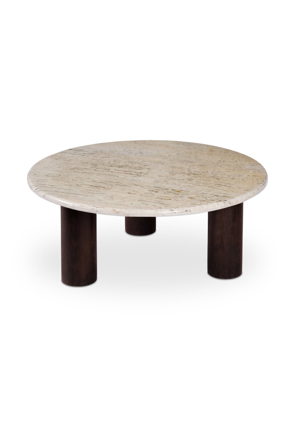   Modern European furniture - Beige Travertine Round Coffee Table - www.oroa.com | Oroa.com