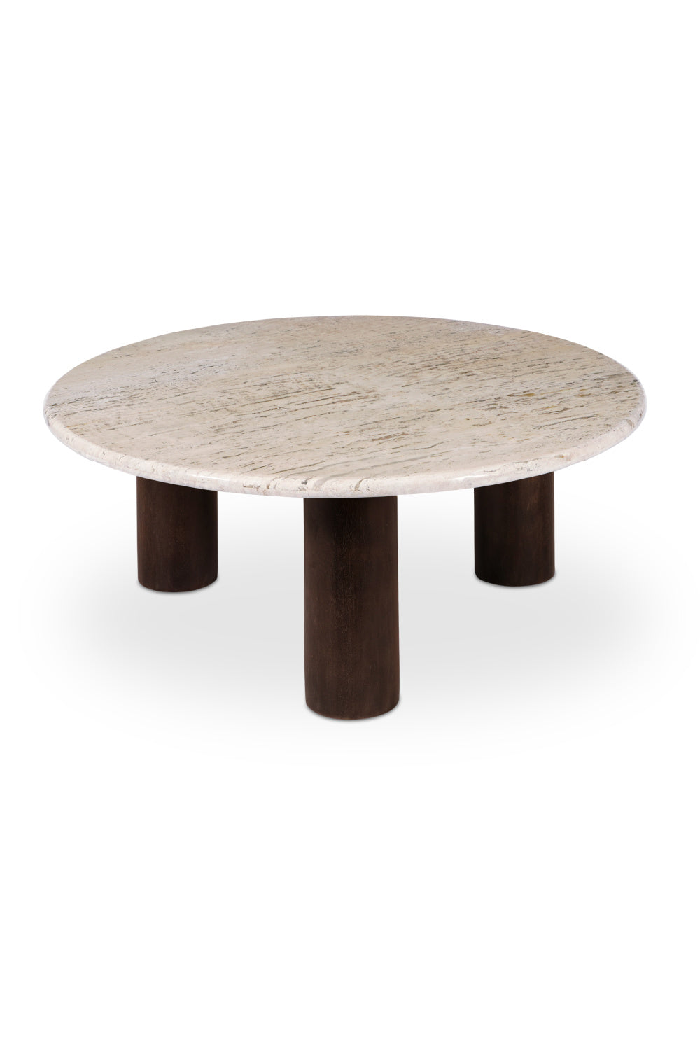   Modern European furniture - Beige Travertine Round Coffee Table - www.oroa.com | Oroa.com