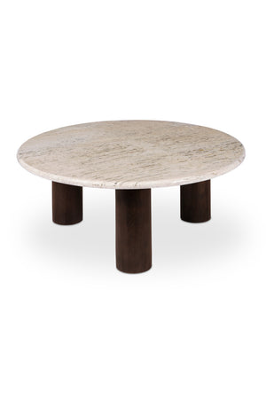   Modern European furniture - Beige Travertine Round Coffee Table - www.oroa.com | Oroa.com