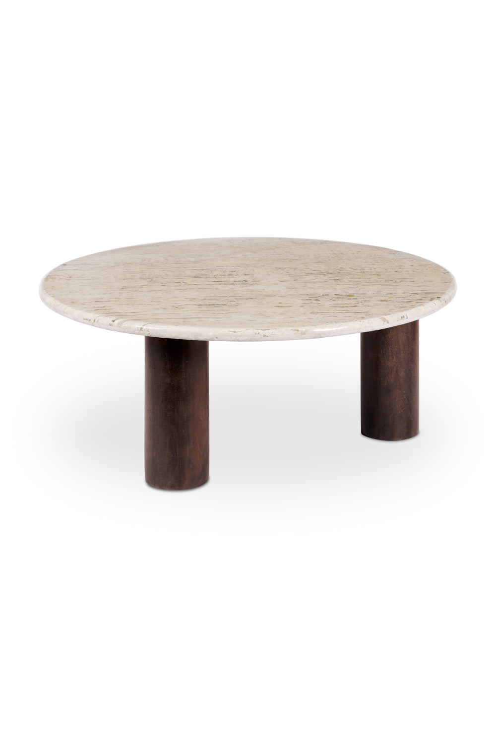   Modern European furniture - Beige Travertine Round Coffee Table - www.oroa.com | Oroa.com