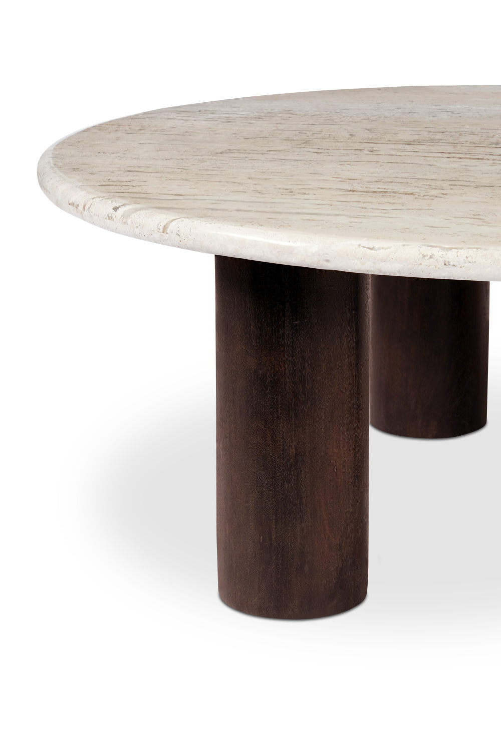   Modern European furniture - Beige Travertine Round Coffee Table - www.oroa.com | Oroa.com