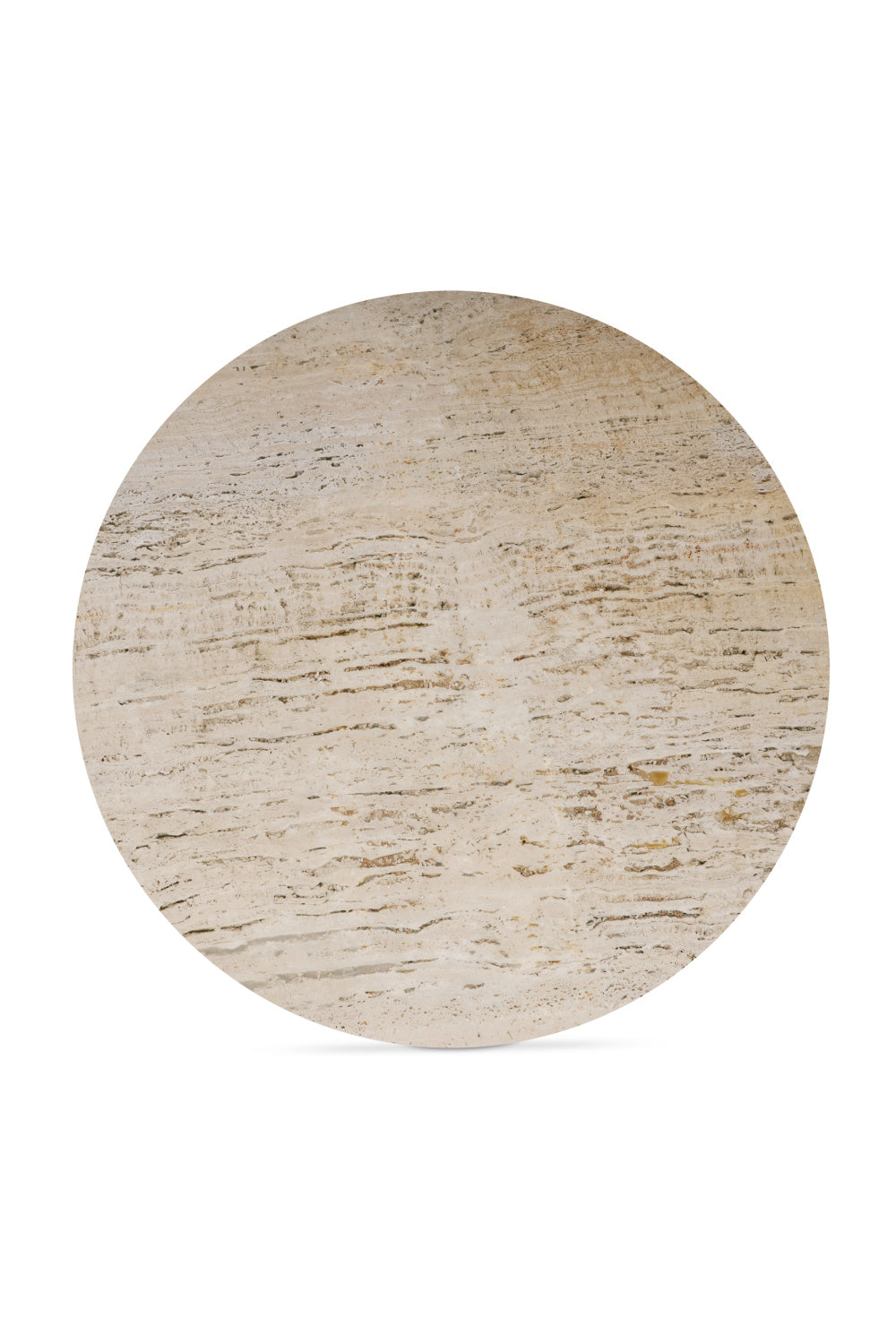   Modern European furniture - Beige Travertine Round Coffee Table - www.oroa.com | Oroa.com