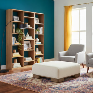   Modern European furniture - Solid Acacia 12-Shelf Bookcase - www.oroa.com | Oroa.com