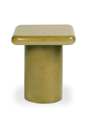   Modern European furniture - Green Lacquered Square Side Table - www.oroa.com | Oroa.com