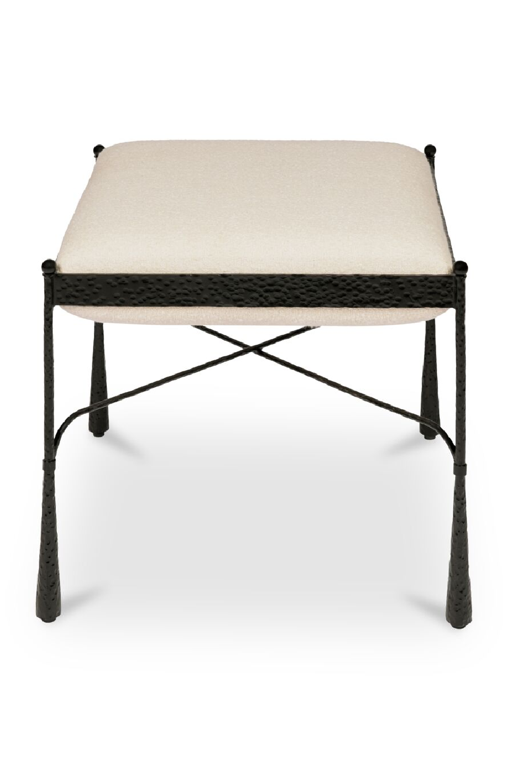   Modern European furniture - Iron Framed Cream Stool - www.oroa.com | Oroa.com