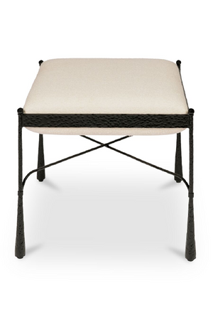   Modern European furniture - Iron Framed Cream Stool - www.oroa.com | Oroa.com