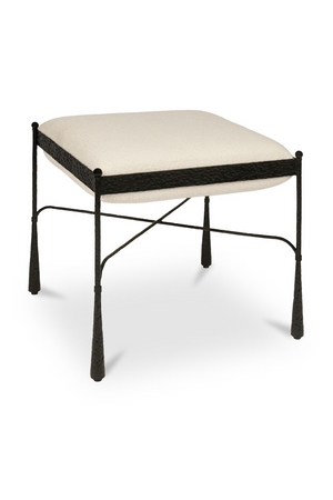   Modern European furniture - Iron Framed Cream Stool - www.oroa.com | Oroa.com