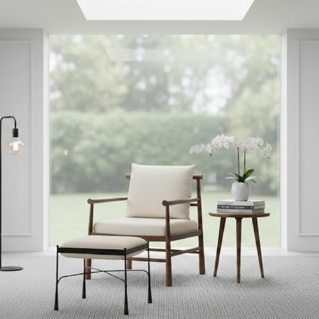   Modern European furniture - Iron Framed Cream Stool - www.oroa.com | Oroa.com