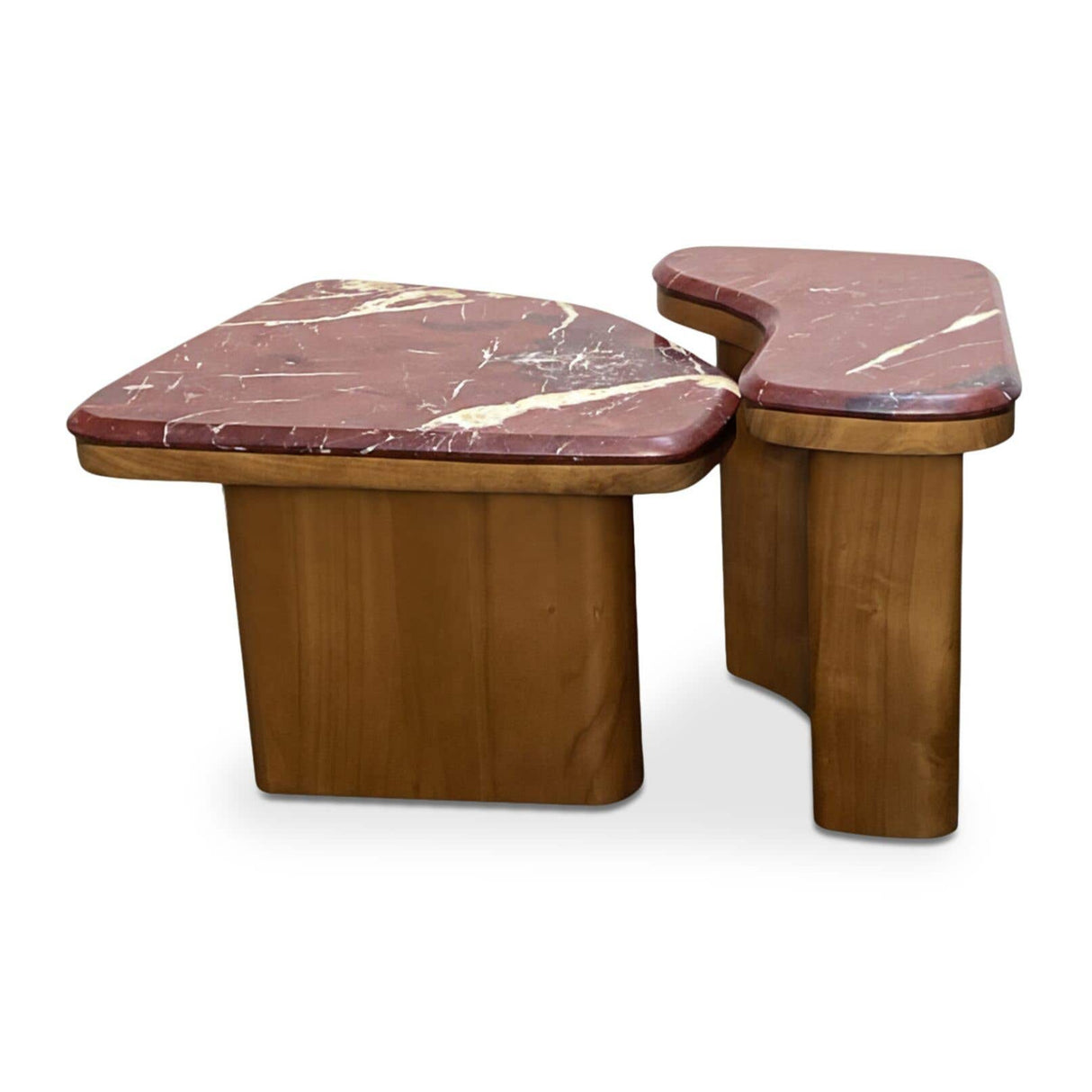   Red Marble Nesting Coffee Tables (2) | Oroa.com