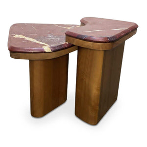   Red Marble Nesting Coffee Tables (2) | Oroa.com