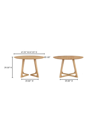   Modern European furniture - Natural Oak Round Dining Table - www.oroa.com | Oroa.com
