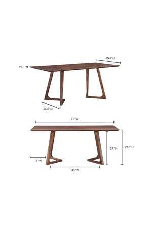   Modern European furniture - Solid Walnut Rectangular Dining Table - www.oroa.com | Oroa.com
