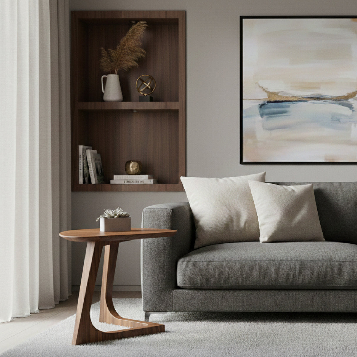   Modern European furniture - Solid Walnut End Table - www.oroa.com | Oroa.com