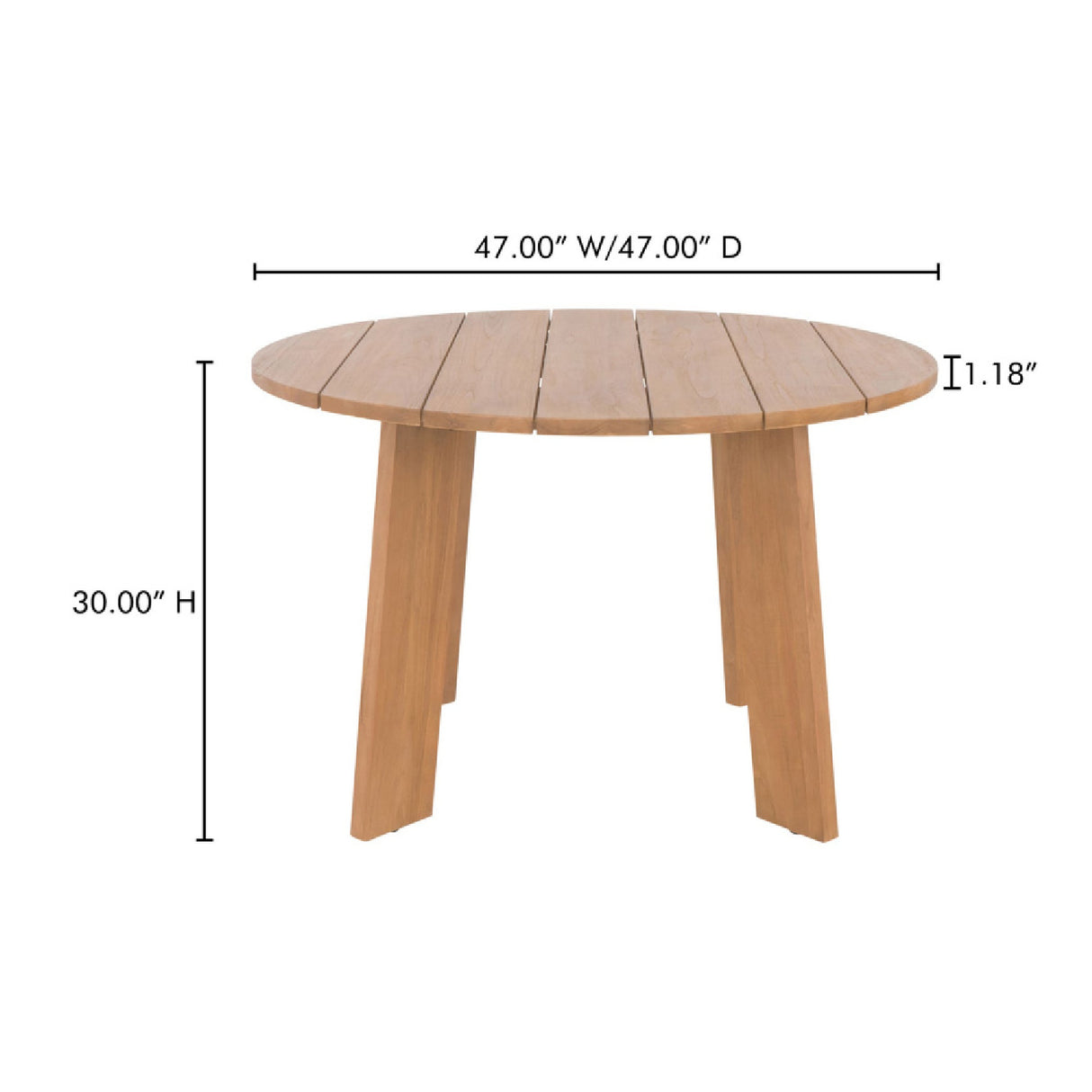  Modern European furniture - Slatted Teak Outdoor Dining Table - www.oroa.com | Oroa.com