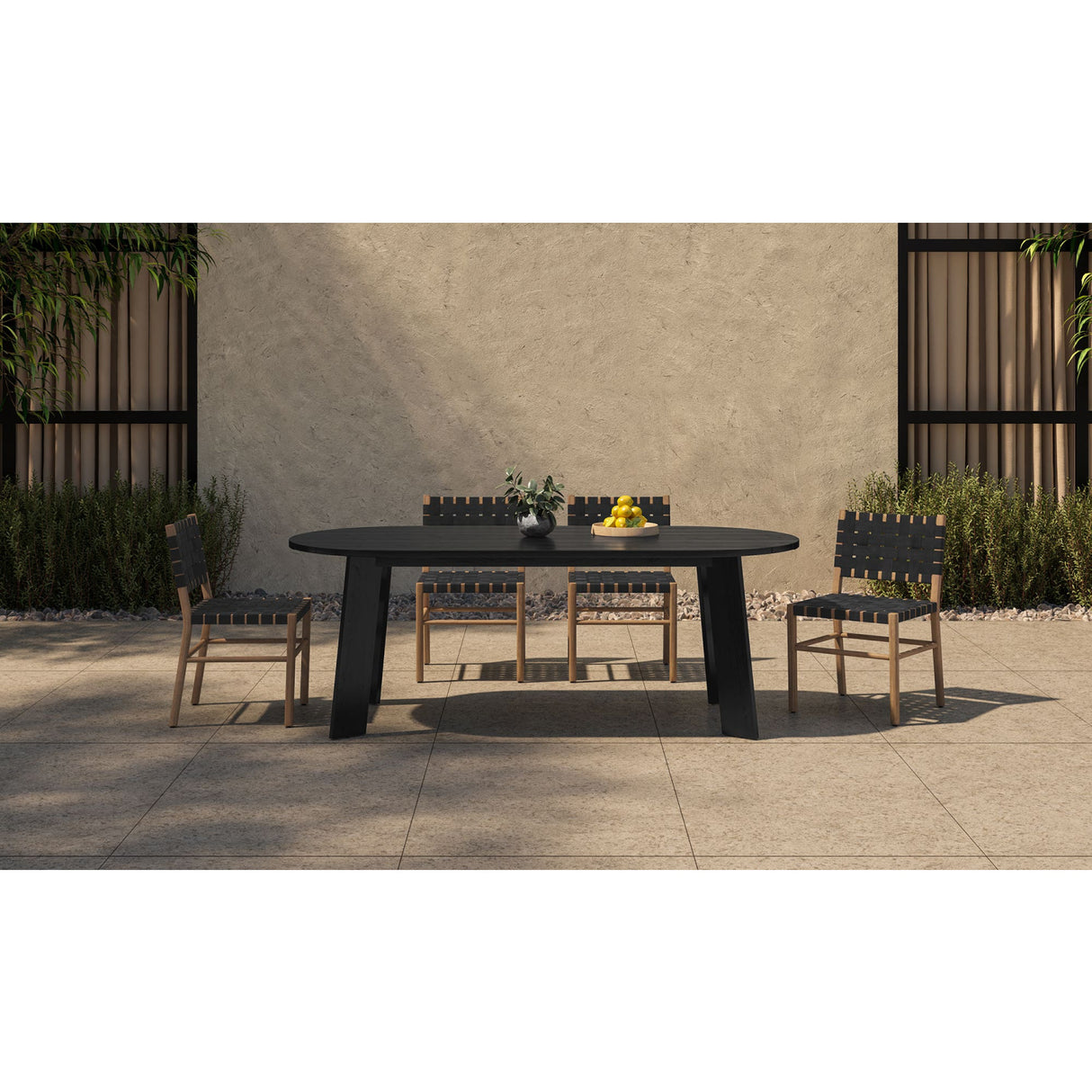   Modern European furniture - Black Woven Outdoor Dining Chair - www.oroa.com | Oroa.com