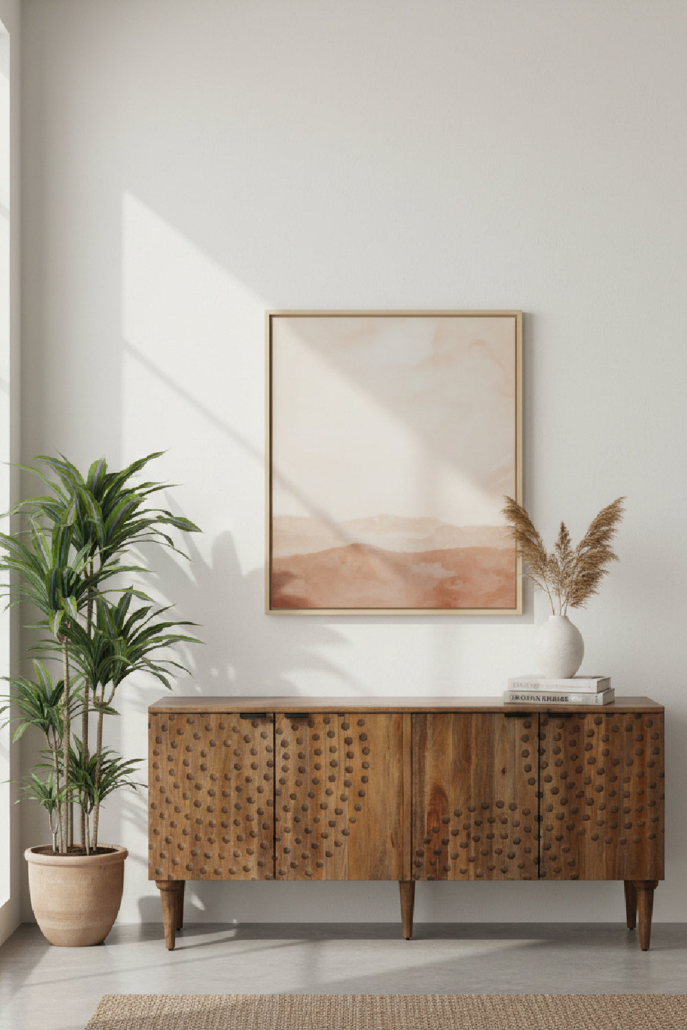   Modern European furniture - Carved Wooden 4-Door Sideboard - www.oroa.com | Oroa.com