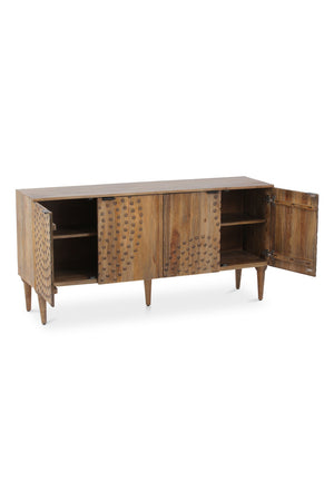   Modern European furniture - Carved Wooden 4-Door Sideboard - www.oroa.com | Oroa.com