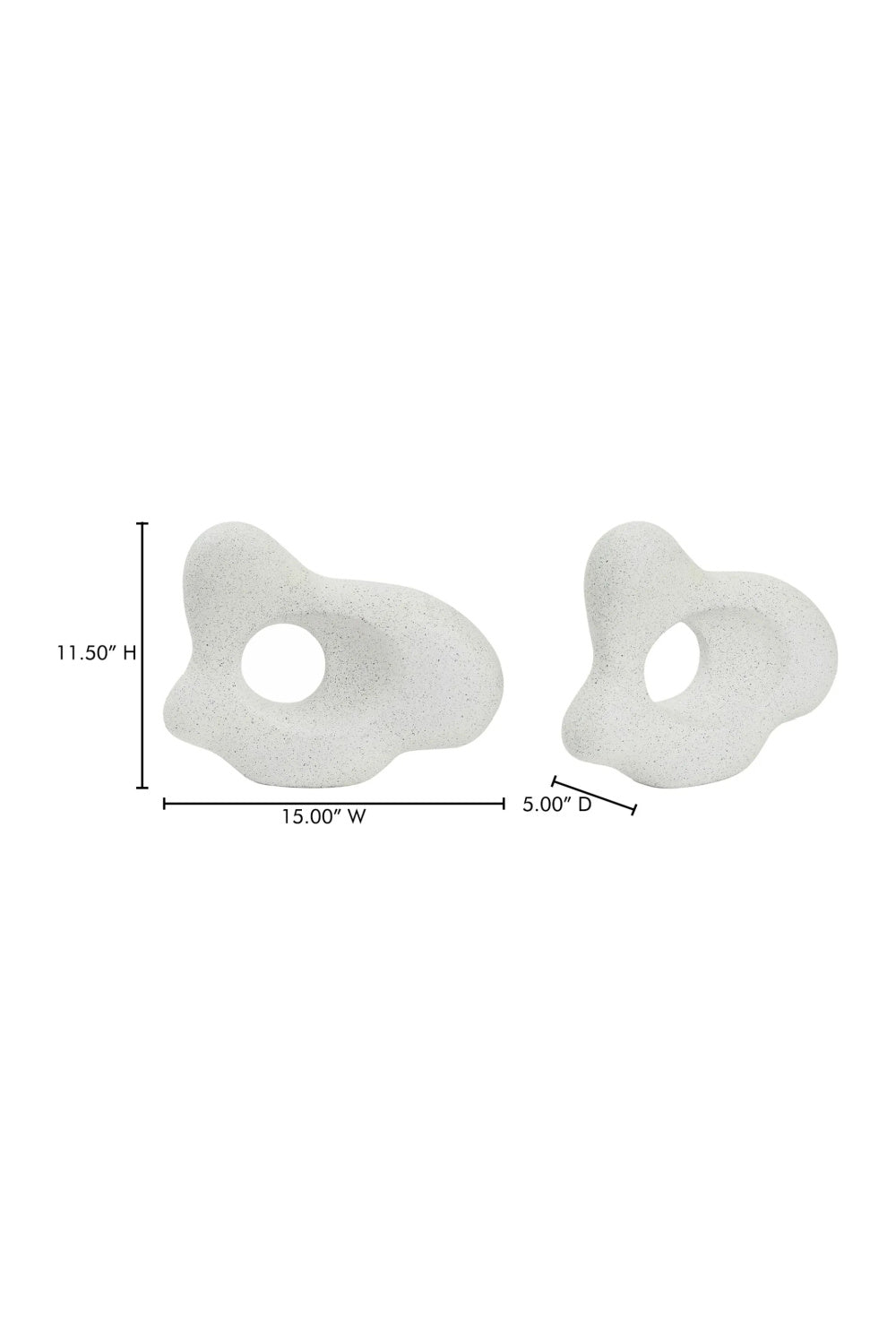   Modern European furniture - Gray Flecked Abstract Sculpture - www.oroa.com | Oroa.com