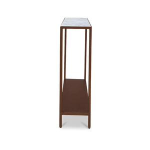   Modern European furniture - Copper Framed Marble Console Table - www.oroa.com | Oroa.com