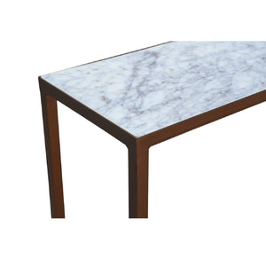  Modern European furniture - Copper Framed Marble Console Table - www.oroa.com | Oroa.com