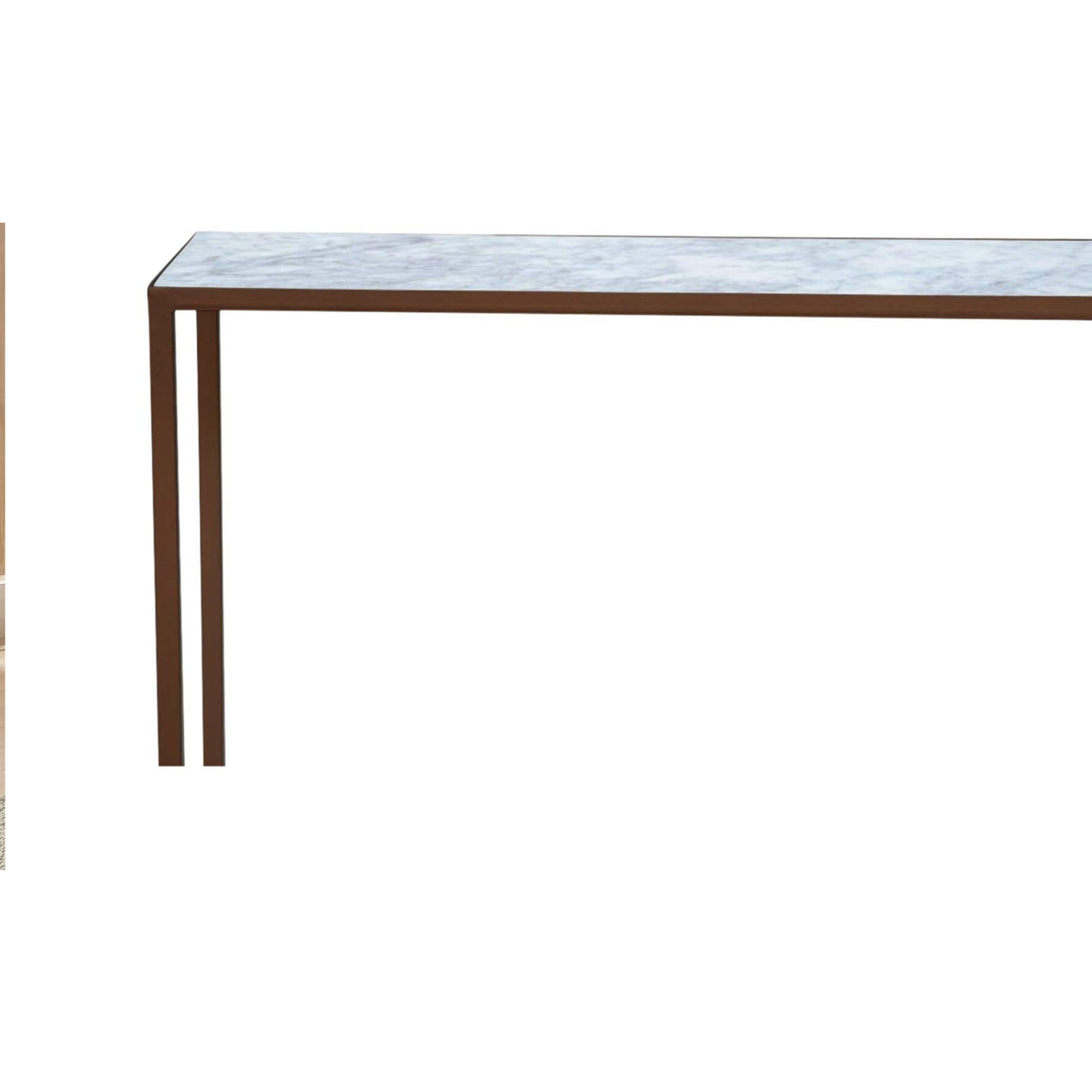   Modern European furniture - Copper Framed Marble Console Table - www.oroa.com | Oroa.com