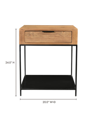   Modern European furniture - Teak & Iron Side Table - www.oroa.com | Oroa.com