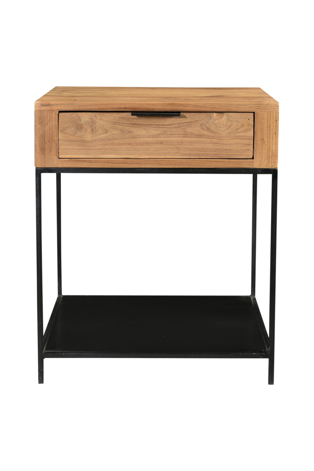   Modern European furniture - Teak & Iron Side Table - www.oroa.com | Oroa.com