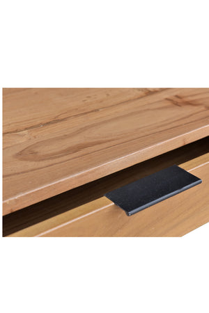   Modern European furniture - Teak & Iron Side Table - www.oroa.com | Oroa.com