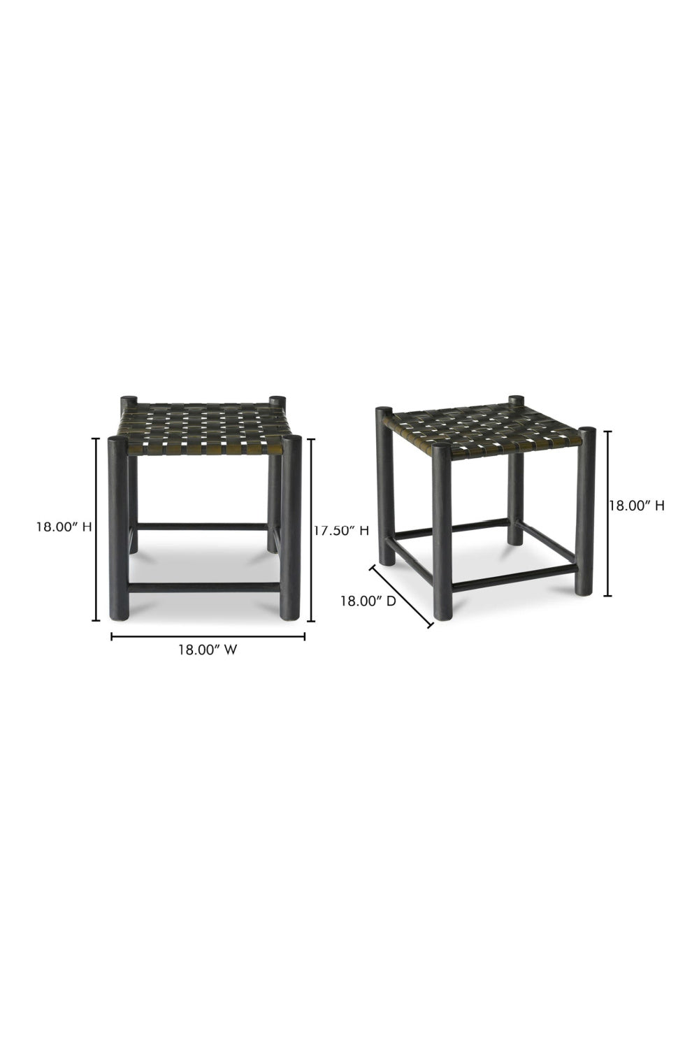   Modern European furniture - Green Woven Leather Stool - www.oroa.com | Oroa.com