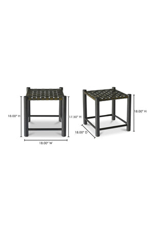   Modern European furniture - Green Woven Leather Stool - www.oroa.com | Oroa.com
