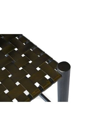   Modern European furniture - Green Woven Leather Stool - www.oroa.com | Oroa.com